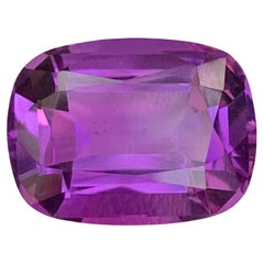 8.85 Carat Natural Loose Purple Amethyst Stone Cushion Cut Brazilian Gemstone