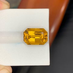 8.85 Carati Nature Sciolto Giallo Oro Citrino Taglio Cuscino Gemma Brasiliana