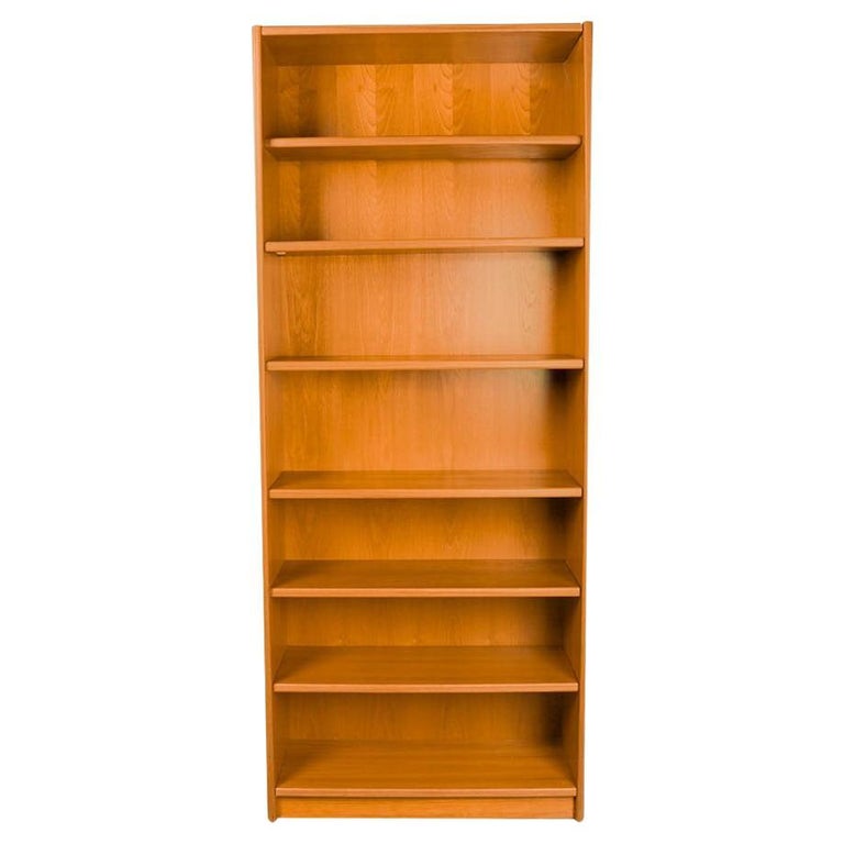 88.5" Tall Bookcase Mid Century Teak Danish Denmark For Sale at 1stDibs