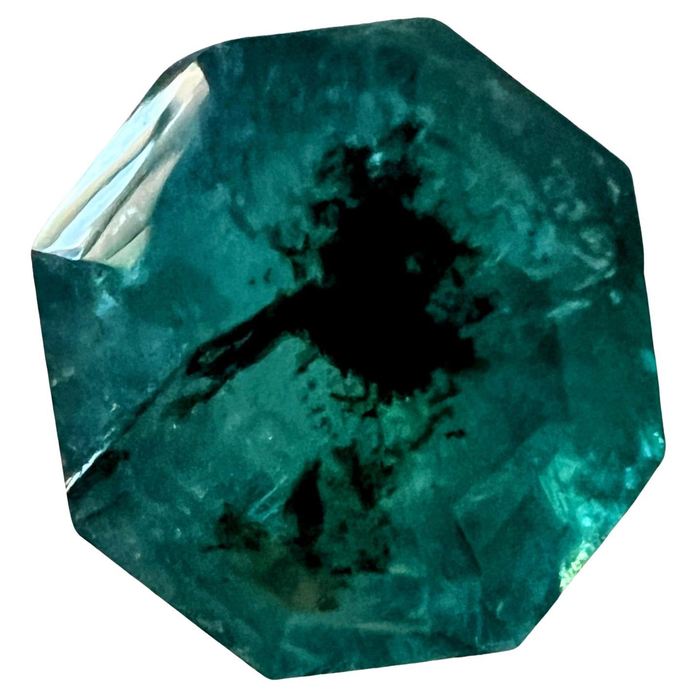 8.85ct Asscher Cut No-Oil Natural Untreated Emerald Gemstone For Sale 6