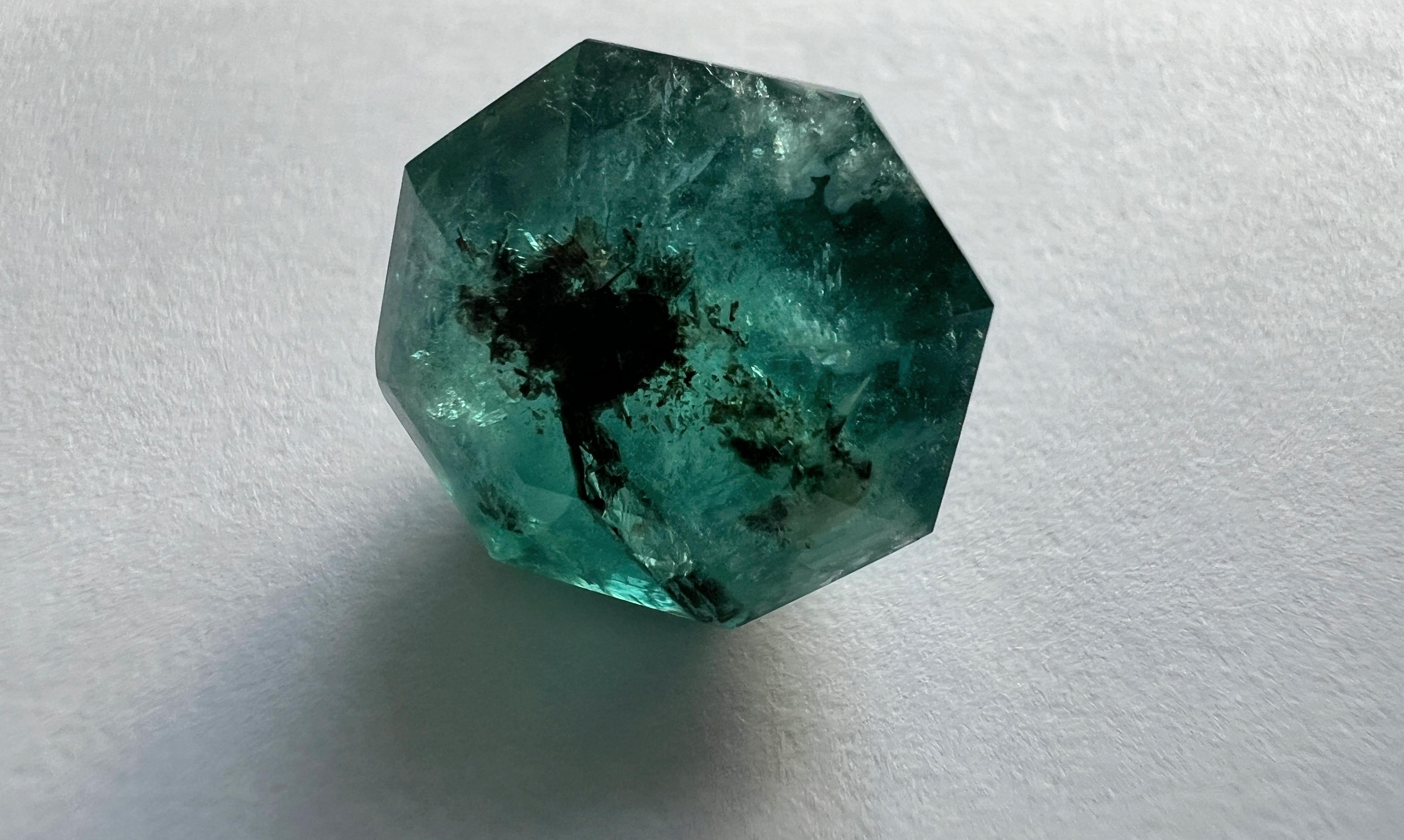 8.85ct Asscher Cut No-Oil Natural Untreated Emerald Gemstone For Sale 11
