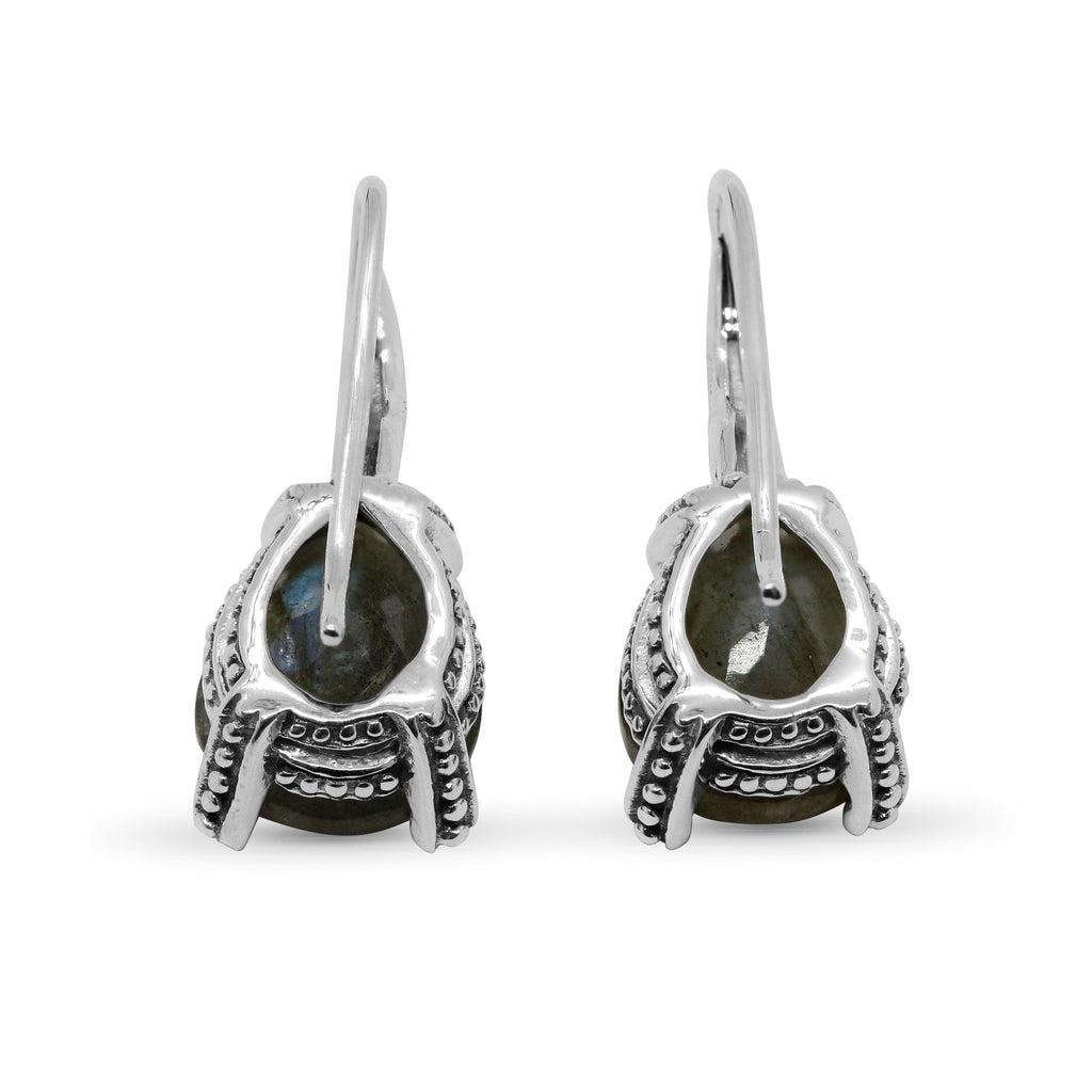 Artisan Boucles d'oreilles en argent 8.85ct Labradorite en vente