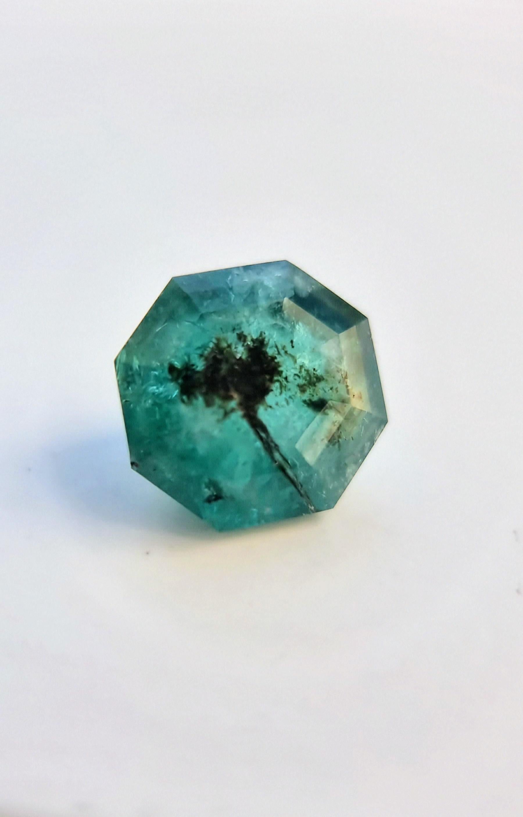 8.85ct Oktagon-Schliff Kein Öl Natürlicher Unbehandelter Smaragd Edelstein im Angebot 6