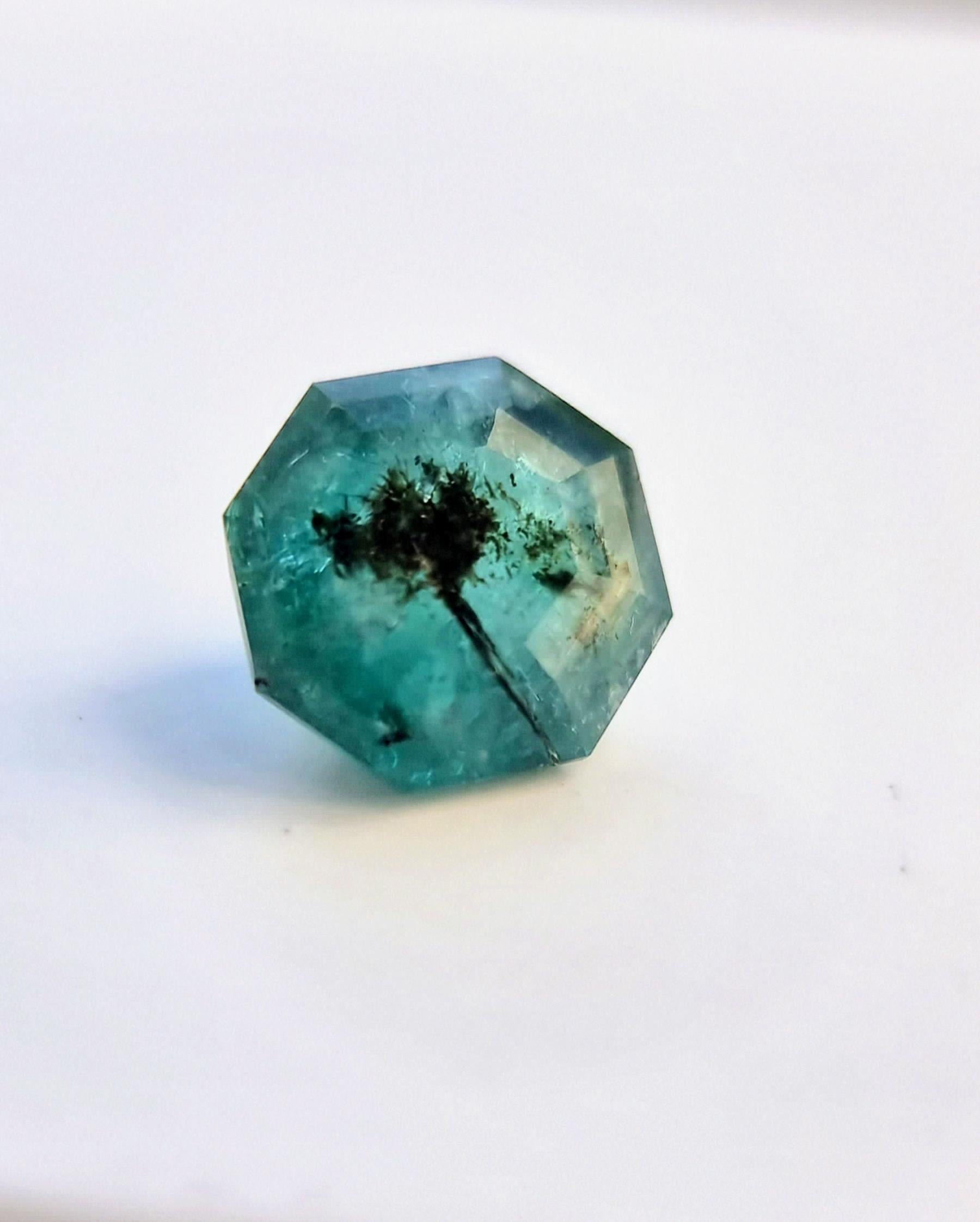 8.85ct Oktagon-Schliff Kein Öl Natürlicher Unbehandelter Smaragd Edelstein im Angebot 7