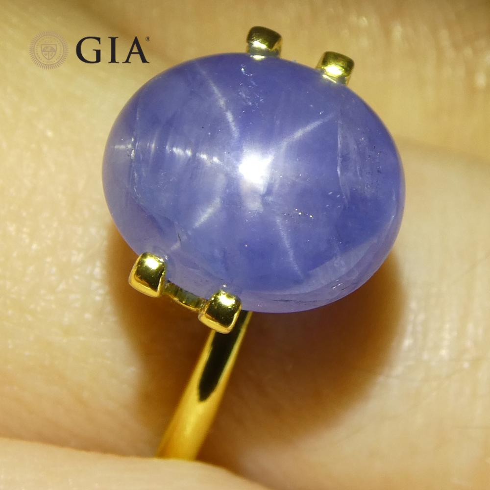 This is a stunning GIA Certified Star Sapphire 


The GIA report reads as follows:

GIA Report Number: 5232524179
Shape: Oval
Cutting Style: Cabochon
Cutting Style: Crown: 
Cutting Style: Pavilion: 
Transparency: Semi-Transparent to