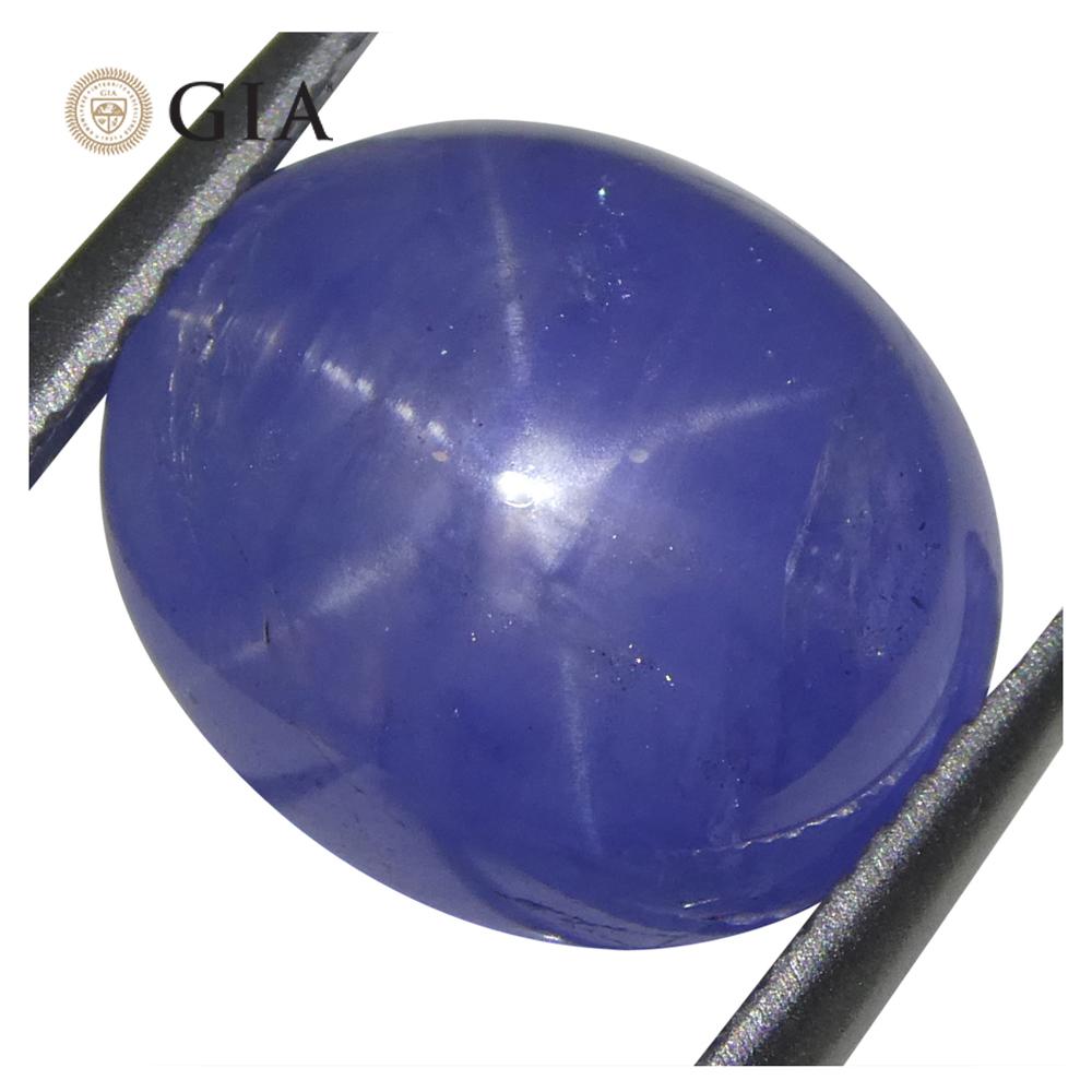 8.85ct Oval Blue Star Sapphire GIA Certified Sri Lanka Unheated In New Condition For Sale In Toronto, Ontario