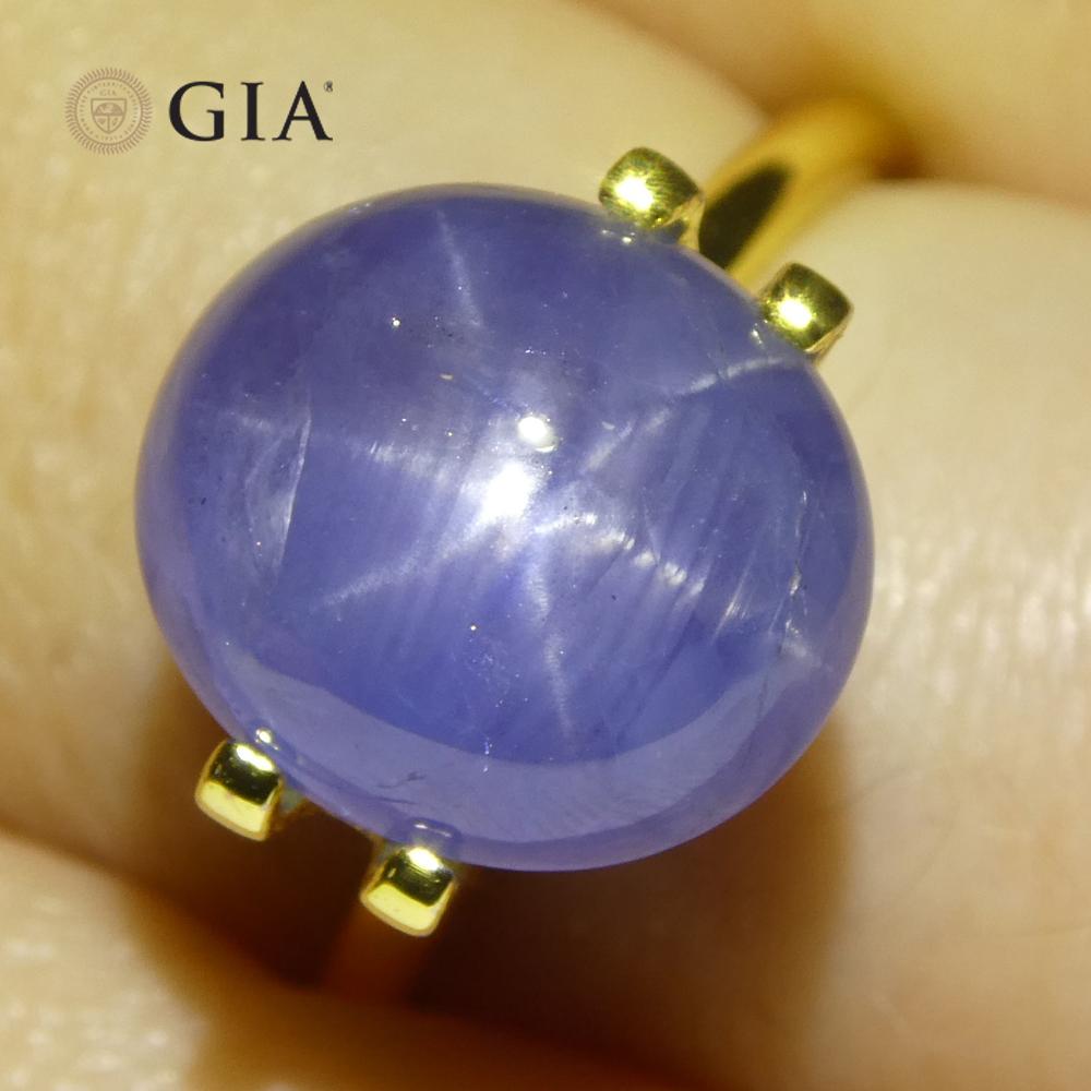 8.85ct Oval Blue Star Sapphire GIA Certified Sri Lanka Unheated For Sale 2