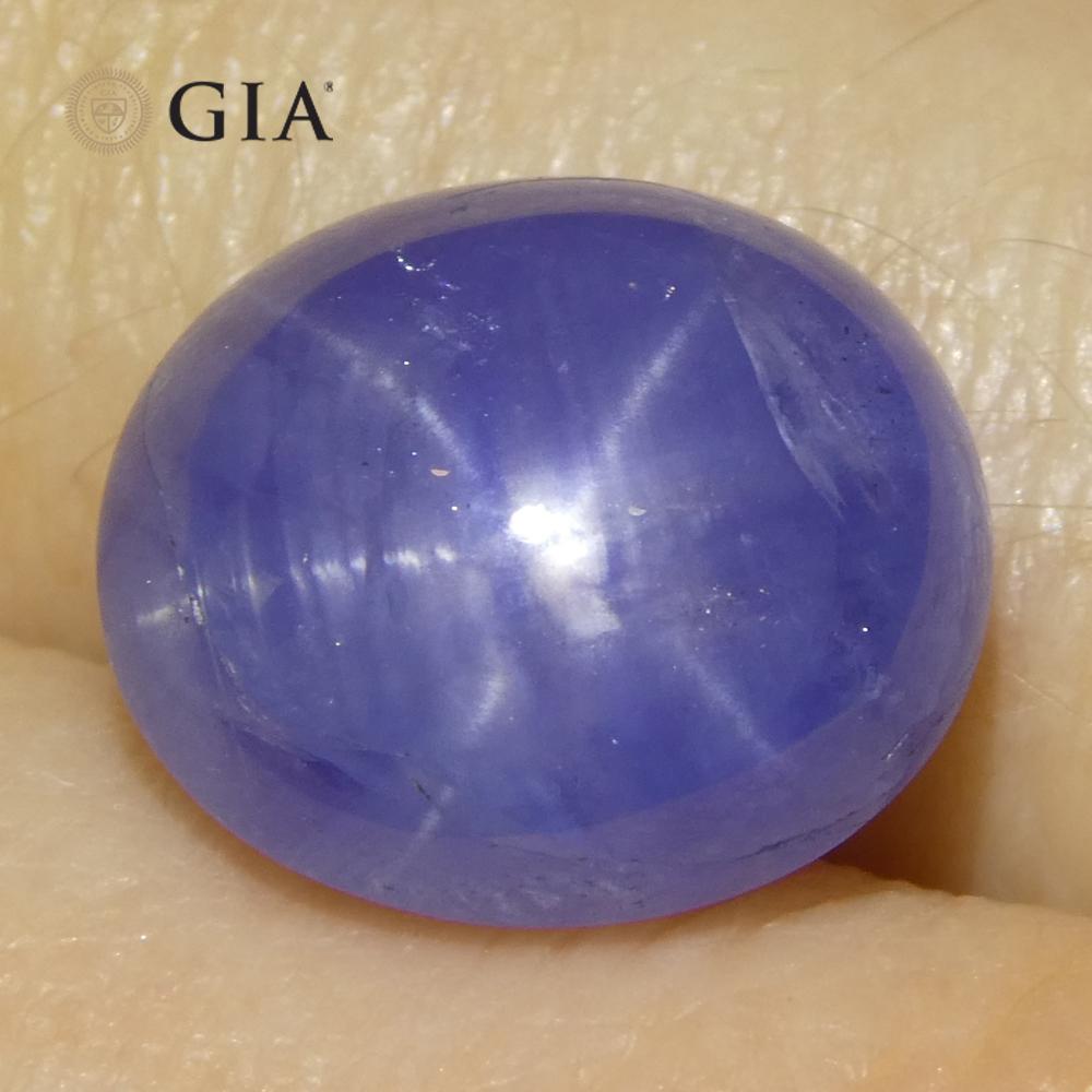 Oval Cut 8.85ct Oval Blue Star Sapphire GIA Certified Sri Lanka Unheated For Sale