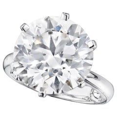8.88 Carat Round Brilliant Statement  18K Gold Refined Grandeur Diamond Ring