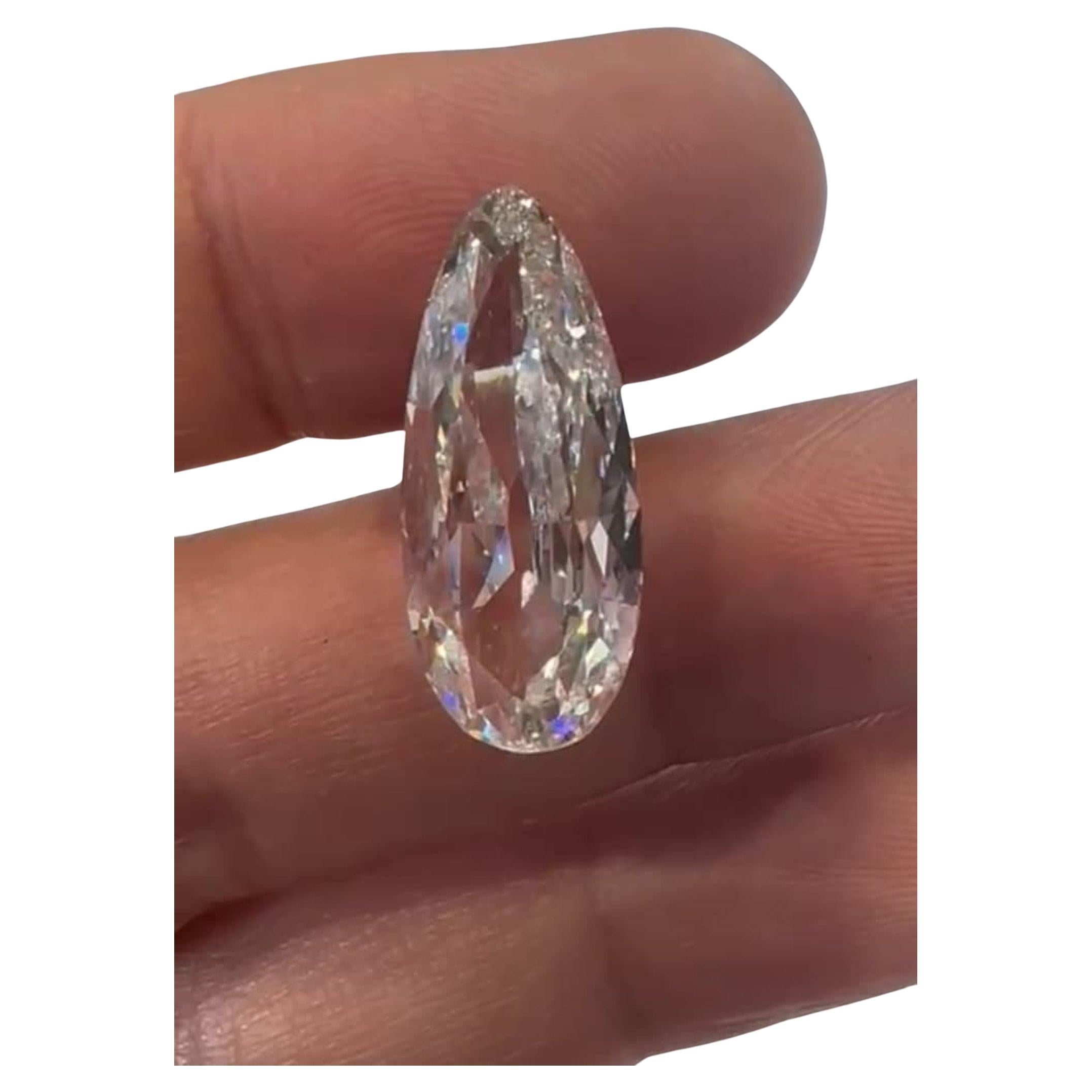 8.88 D IF GIA Certified Old Cut Pear Shape For Sale