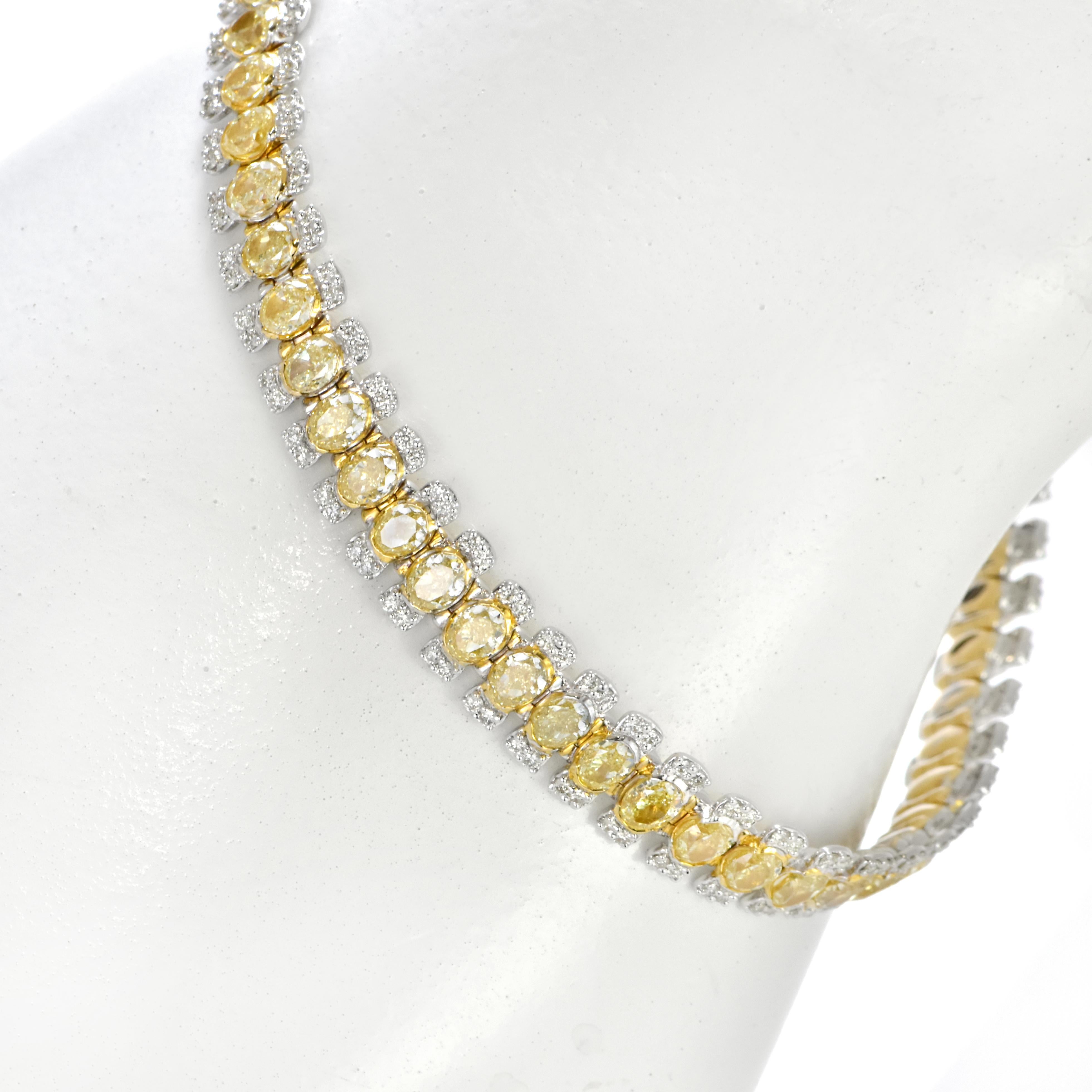 Donna Bracciale di diamanti gialli Nature Fancy da 8,89 carati in oro 18 carati in vendita