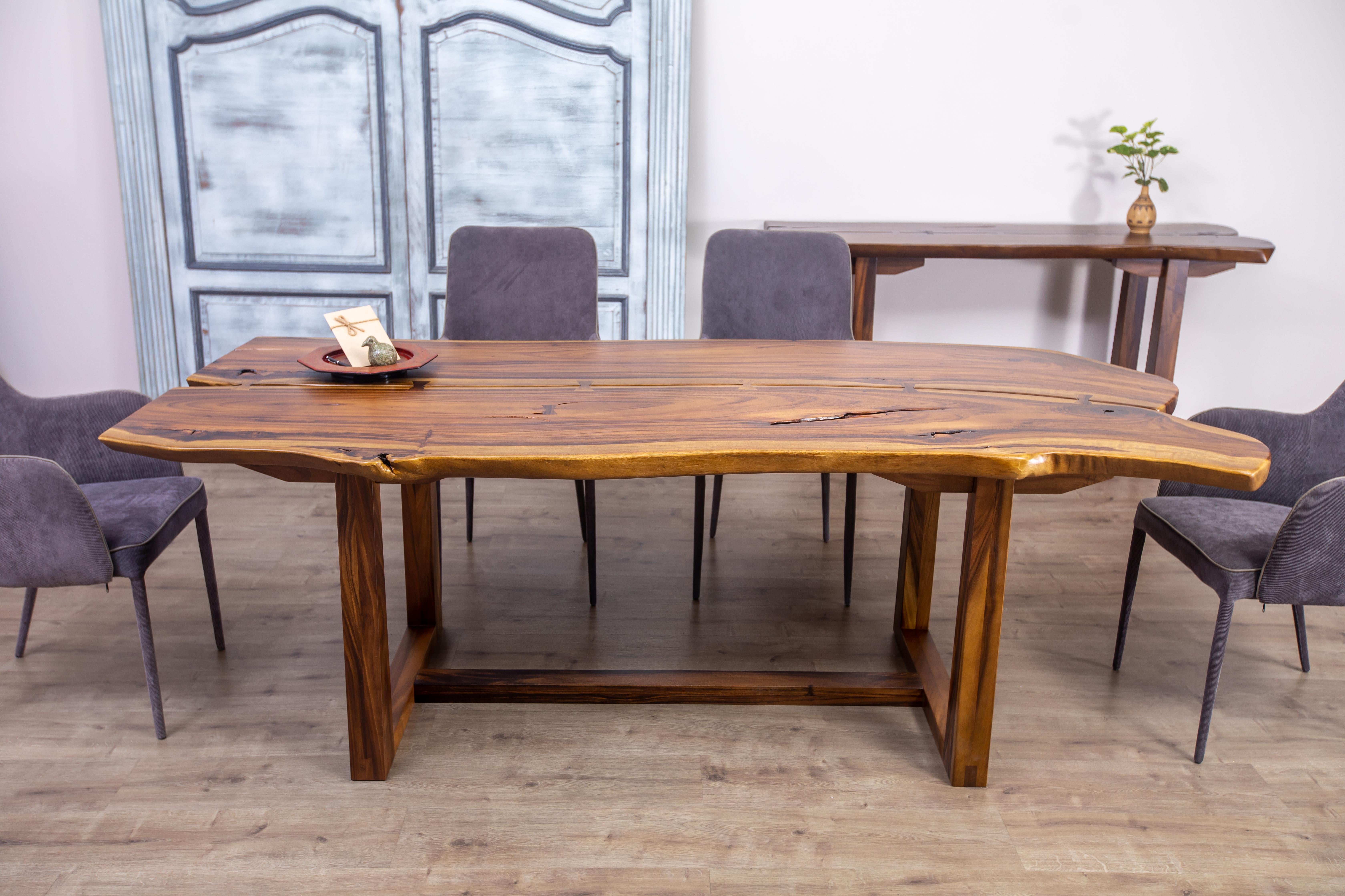 Handcrafted in solid Siam Walnut/Acacia wood the work of Nakashima inspires this 88