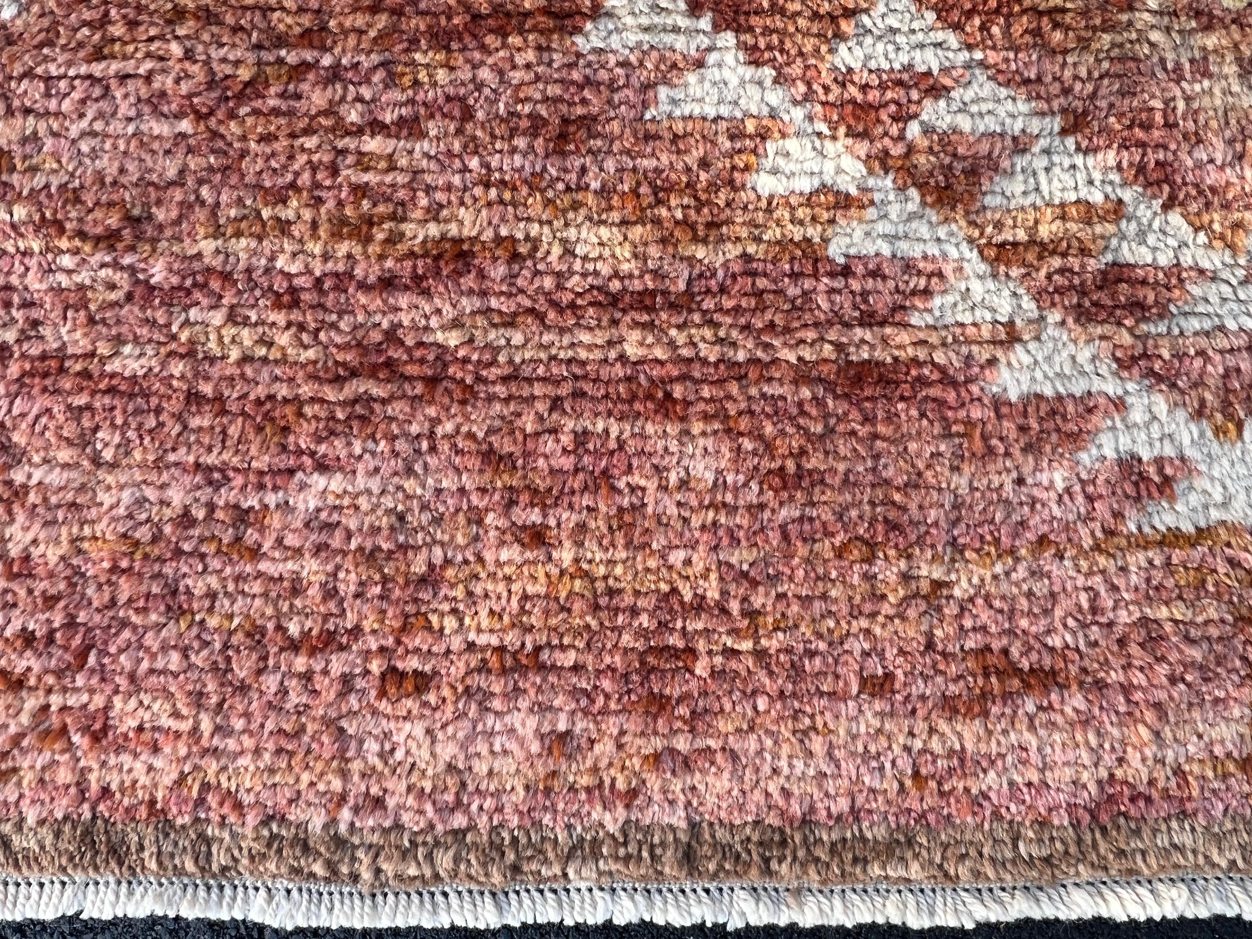 9x11.3 Ft New Handmade Moroccan Design Rug, 100% Wool, Custom Options Available For Sale 5