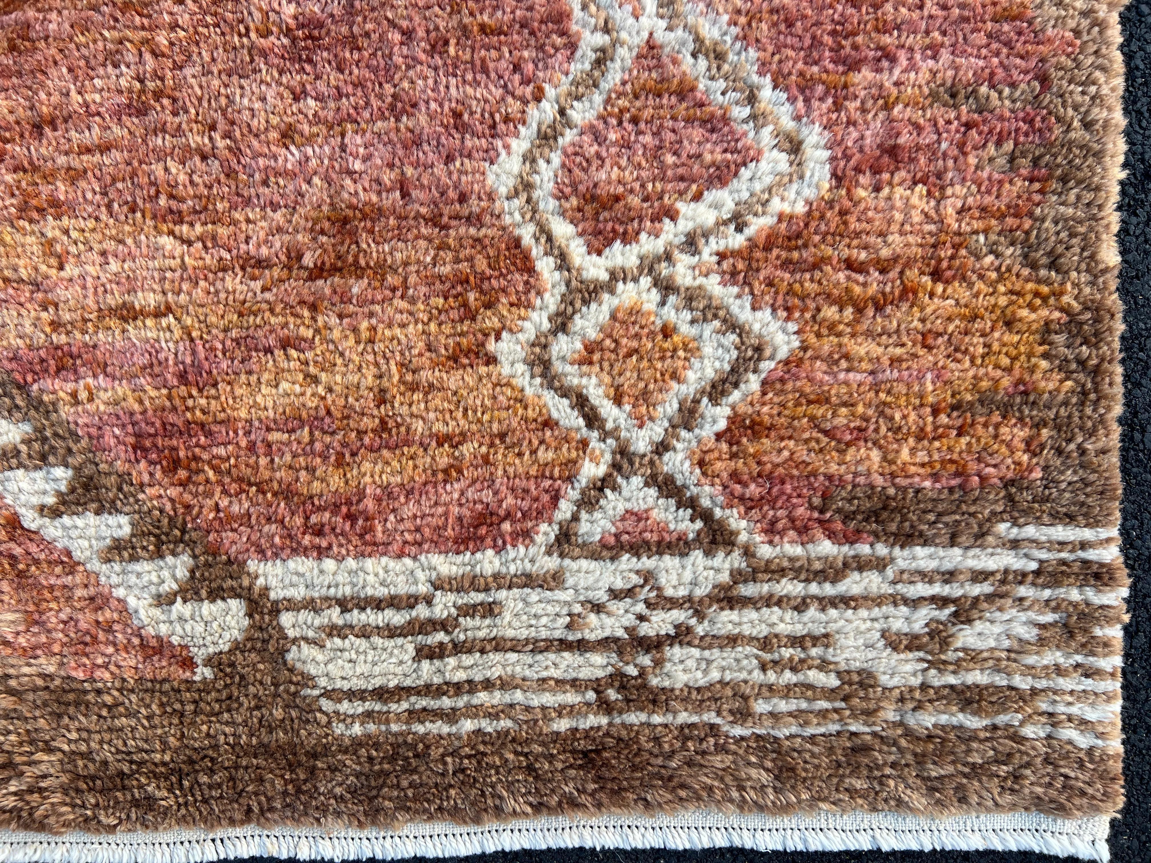 9x11.3 Ft New Handmade Moroccan Design Rug, 100% Wool, Custom Options Available For Sale 3