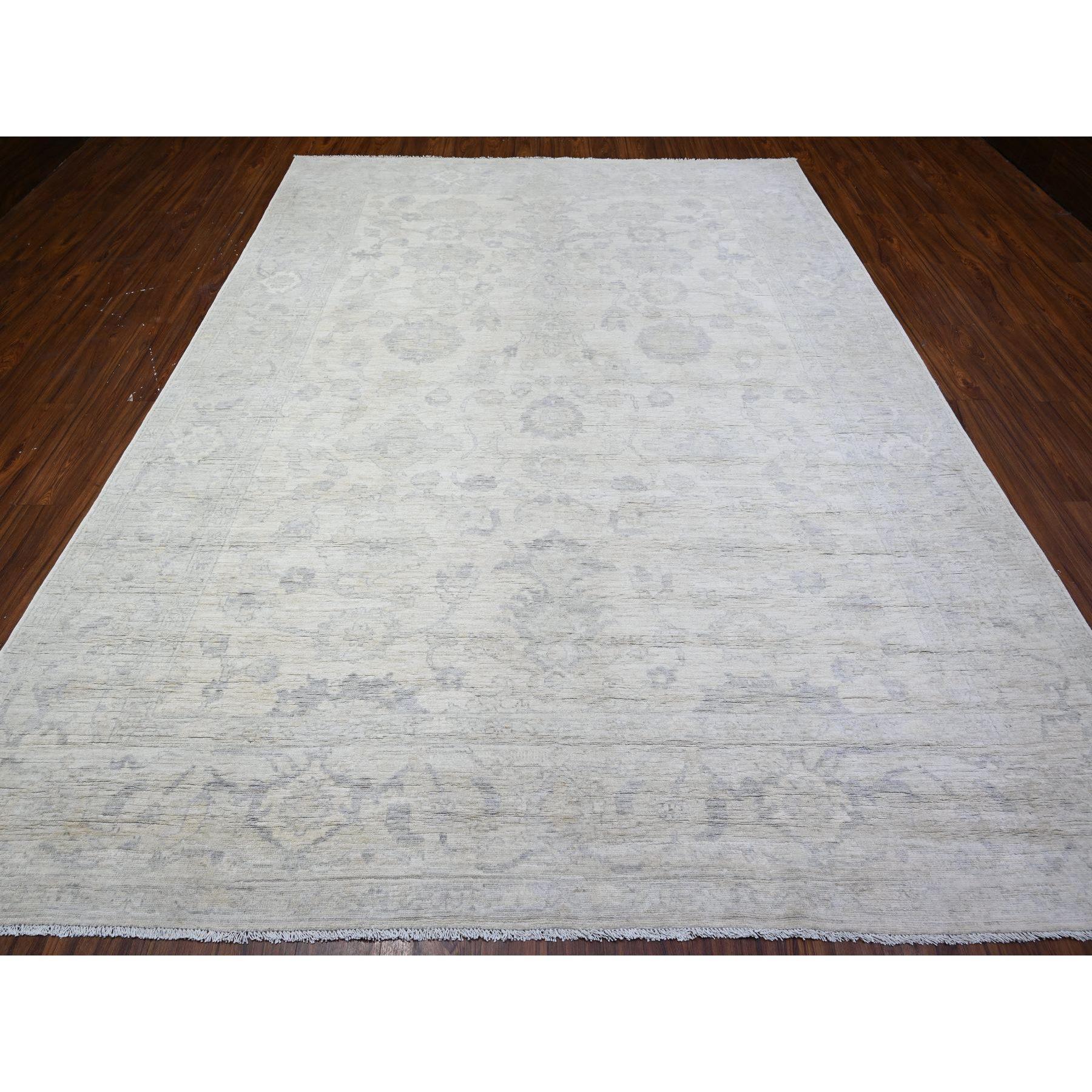 Vista White, 100% Wool, Wash Peshawar, Hand Knotted, Natural Dyes, Oriental Rug
Primary materials: Wool
Latex: No Pile 
height: 0.25 Inches
Style: Transitional
Primary color: Ivory
Secondary colors: Gray
Pattern: Oriental