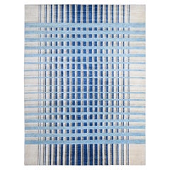 Tappeto orientale 8
8 "x11
7" Goose Gray Bauhaus Inspired Criss Cross Design