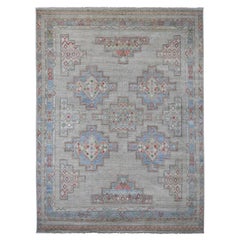 8
8 "x11
8" Peshawar Berber-Einfluss Geometrisches Design Handgeknüpfter Wollteppich