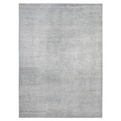 8'8 "x11'9" Glacier Gray annodato a mano in lana vellutata Modern Peshawar Oriental Rugs