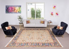 8.8x9.7 Ft Rare Vintage Bosnian Flatweave Kilim Rug