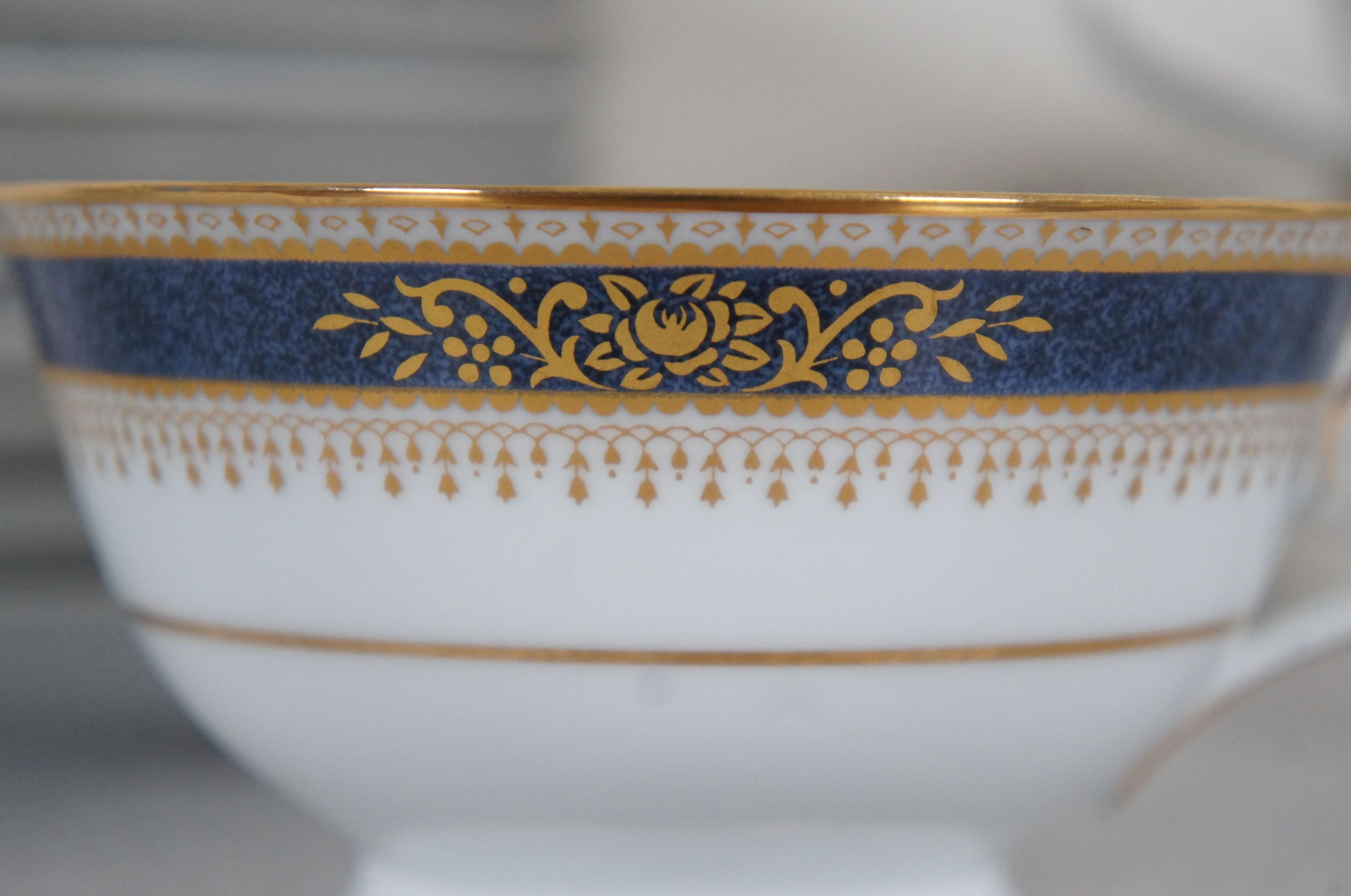 Vajilla 89 piezas Noritake Japan Lamarre Azul Oro Porcelana China 6859 7