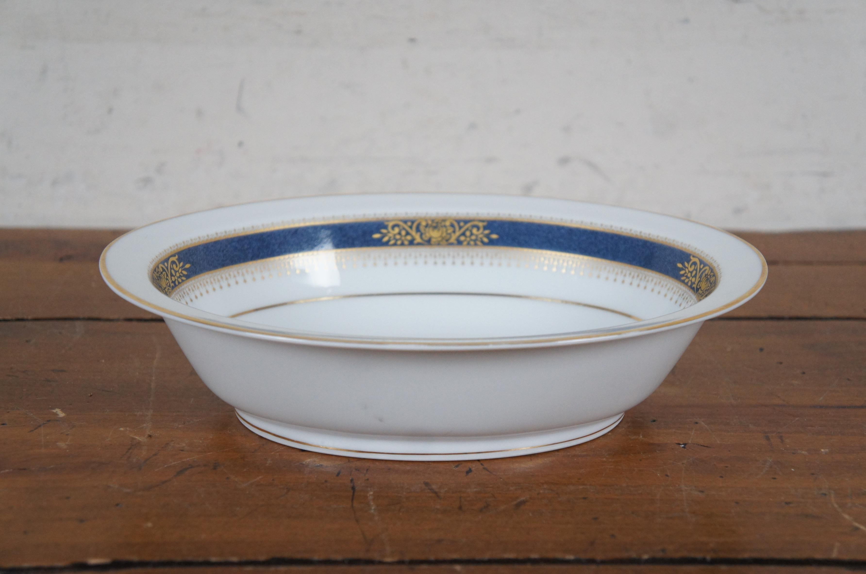 Vajilla 89 piezas Noritake Japan Lamarre Azul Oro Porcelana China 6859 2