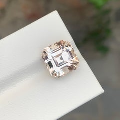 8.90 Carat Natural Faceted Golden Topaz Asscher Shape Gemstone