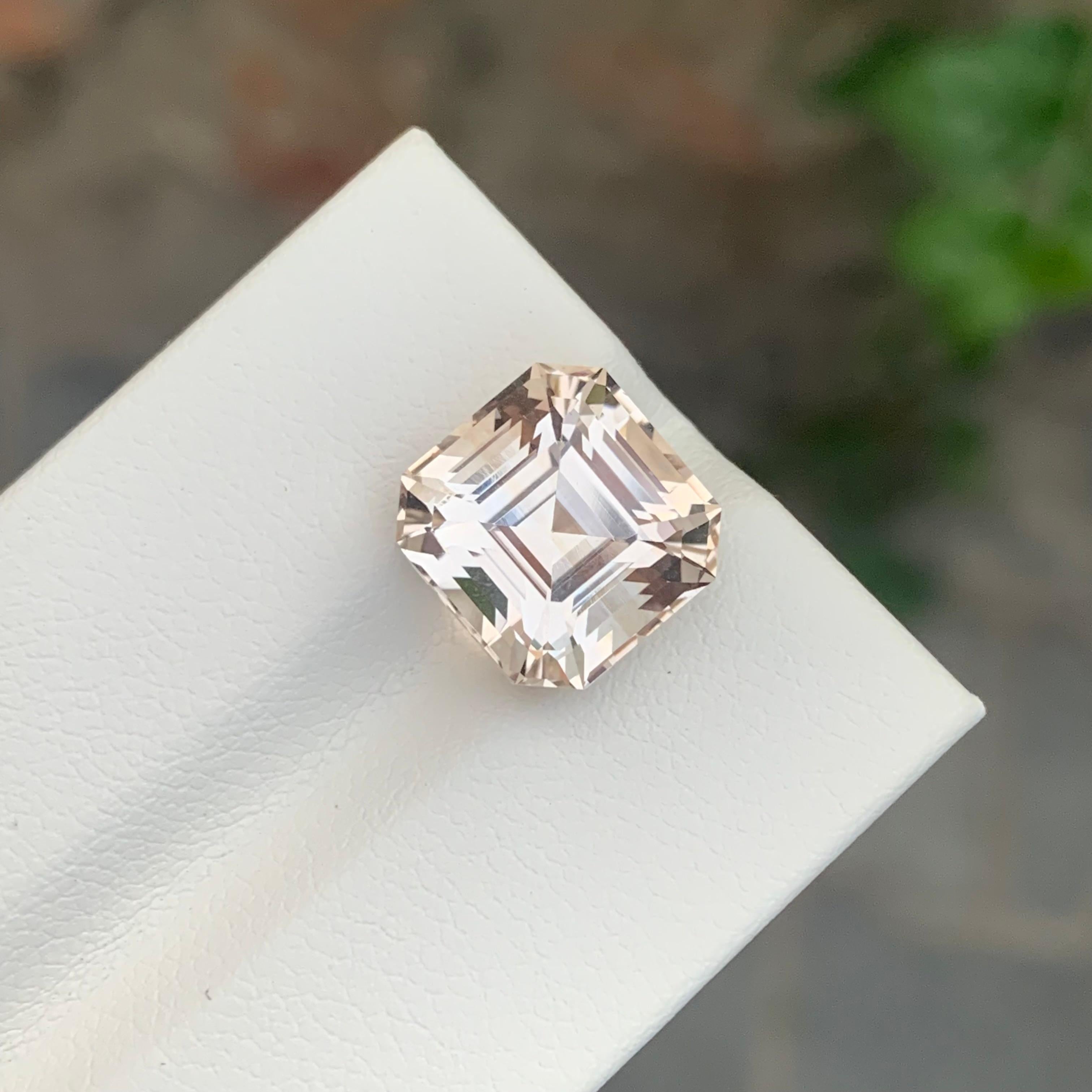 8,90 Karat natürlicher facettierter Goldtopas Asscher Form Edelstein im Angebot 2