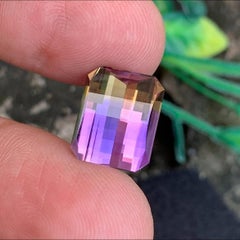 8.90 Carats Bi Color Ametrine Stone Pixel Cut Natural Brazilian Gemstone