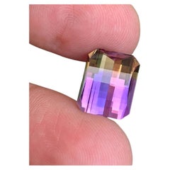 8.90 Carats Bi Color Ametrine Stone Pixel Cut Natural Brazilian Gemstone