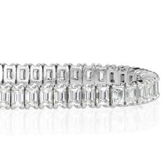 8.90ct Emerald Cut Diamond Tennis Bracelet in 18k White Gold