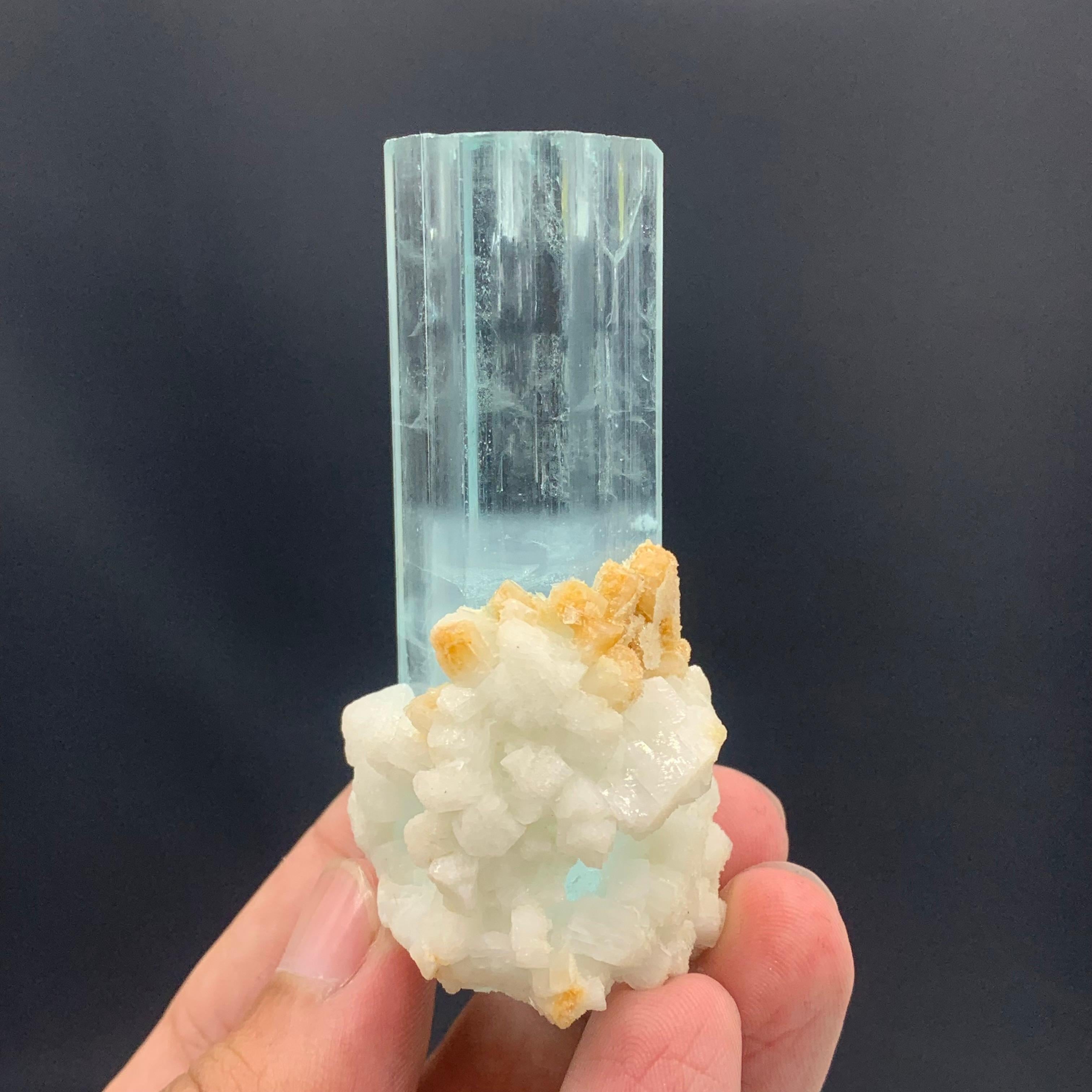 Rock Crystal 89.19 Gram Aquamarine Specimen From Shigar Valley, Skardu, Pakistan  For Sale