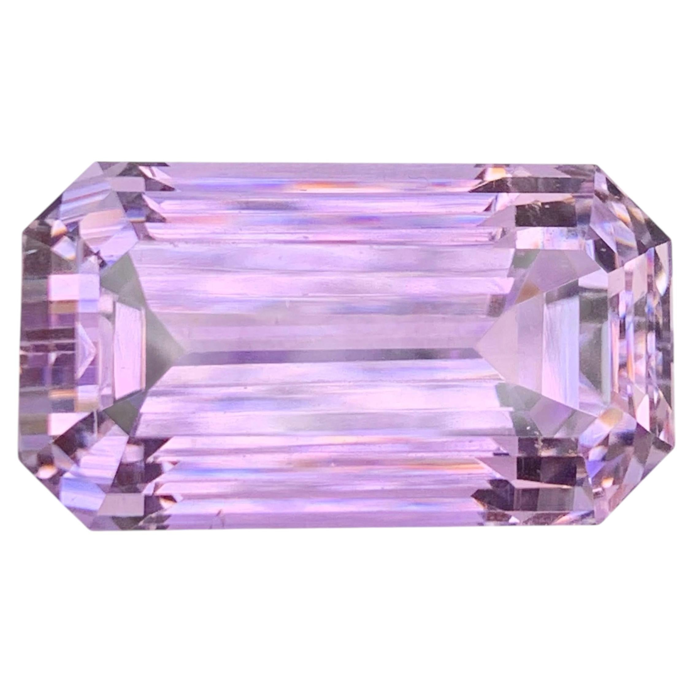 89.30 Carat Natural Loose Top Quality Pink Kunzite Emerald Cut Afghan Gemstone