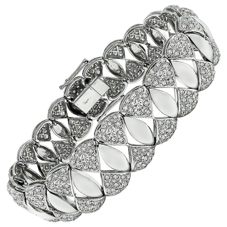 8.94 Carat Diamond Gold Bracelet For Sale (Free Shipping) at 1stDibs