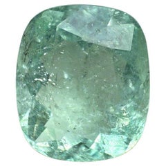 8.94 Carat Light Green Colombian Emerald - Cushion Cut Genuine Gem May Birthston