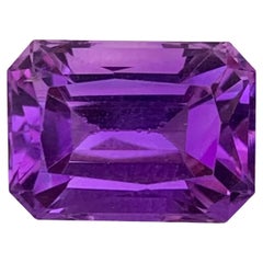 8,95 Karat natürlicher loser Amethyst Smaragd Form Edelstein aus Brasilien Mine