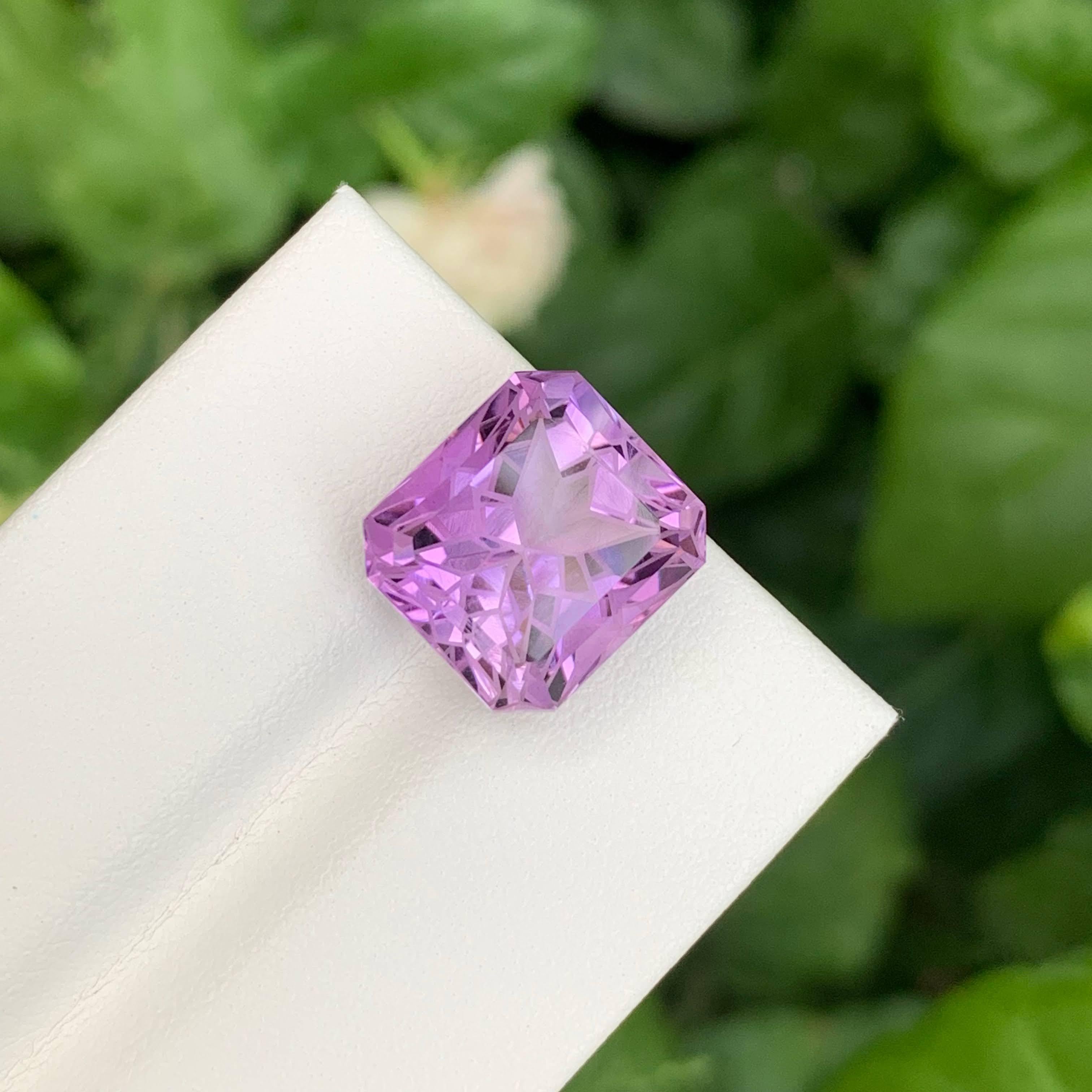 8,95 quilates natural suelta amatista púrpura esmerilada corte esmeralda gema brasileña Corte esmeralda en venta