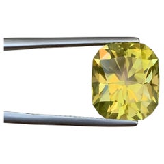 8.95 Carat Natural Loose Lemon Color Citrine Cushion Cut Brazilian Gemstone