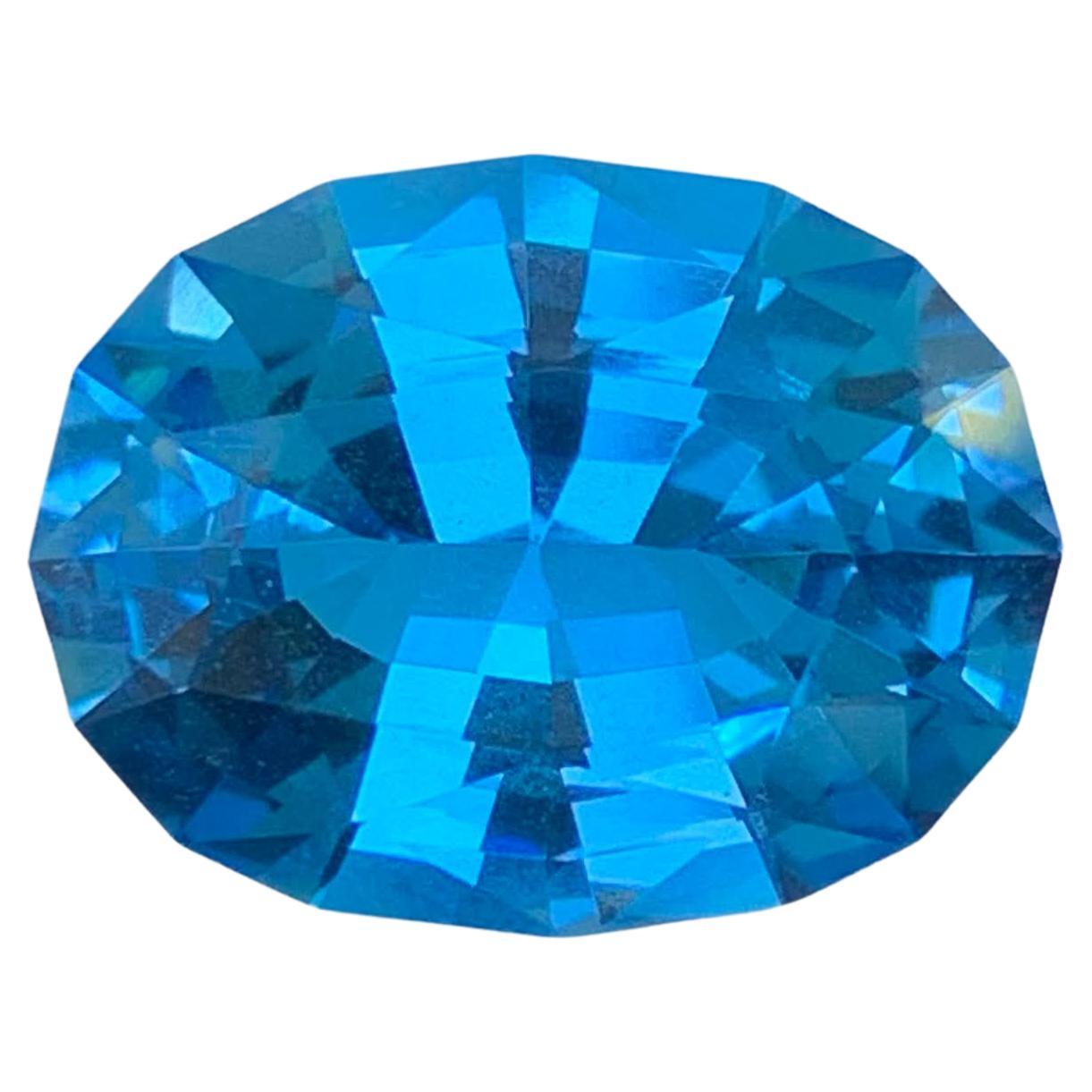 8,95 Carati Naturale Sciolto Topazio Blu Neon Pietra Taglio Ovale Gemma del Madagascar