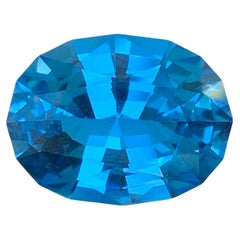8,95 Carati Naturale Sciolto Topazio Blu Neon Pietra Taglio Ovale Gemma del Madagascar