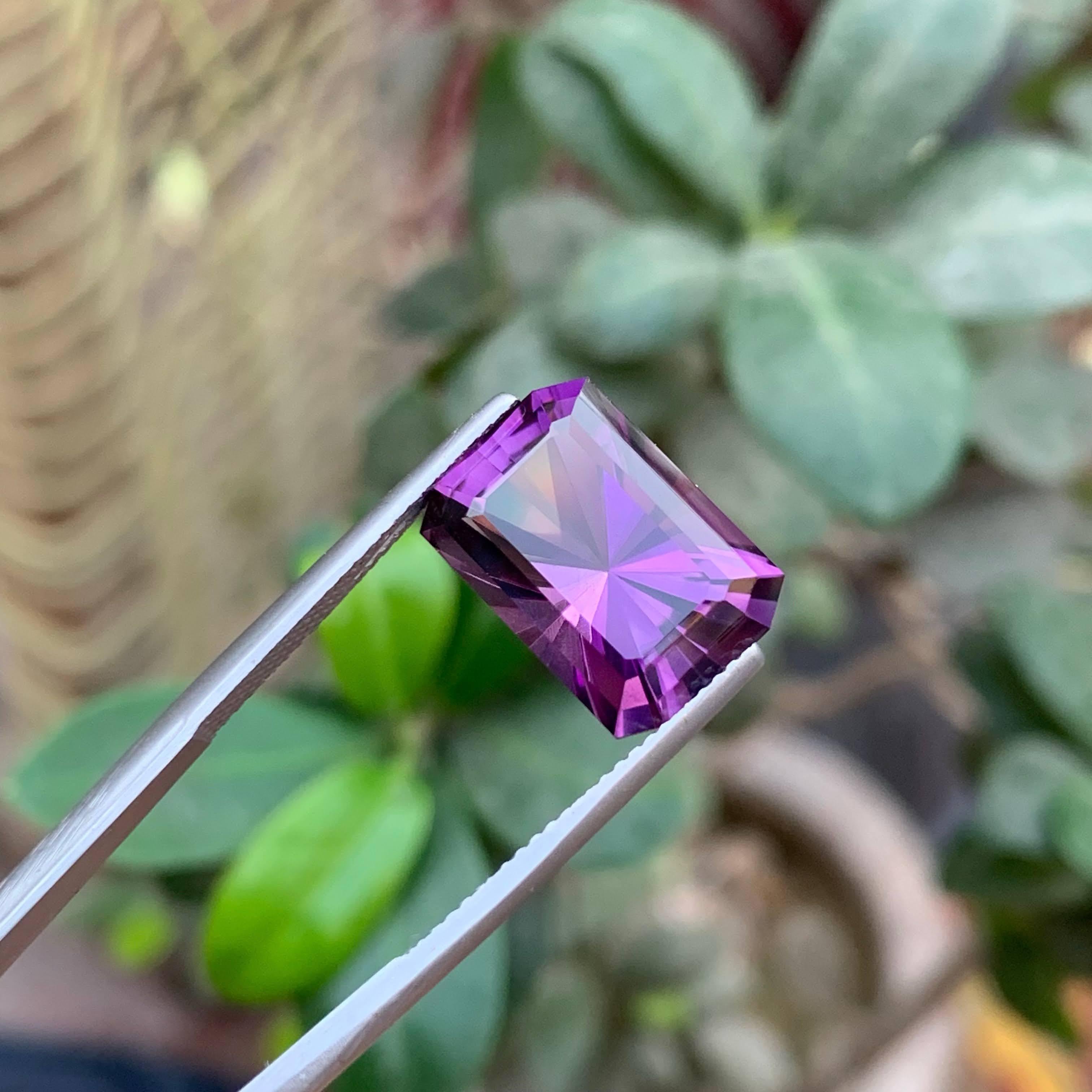 Taille mixte 8.95 Carat Natural Loose Royal Purple Amethyst Fancy Faceted Brazilian Gemstone (Améthyste royale violette en vrac à facettes) en vente