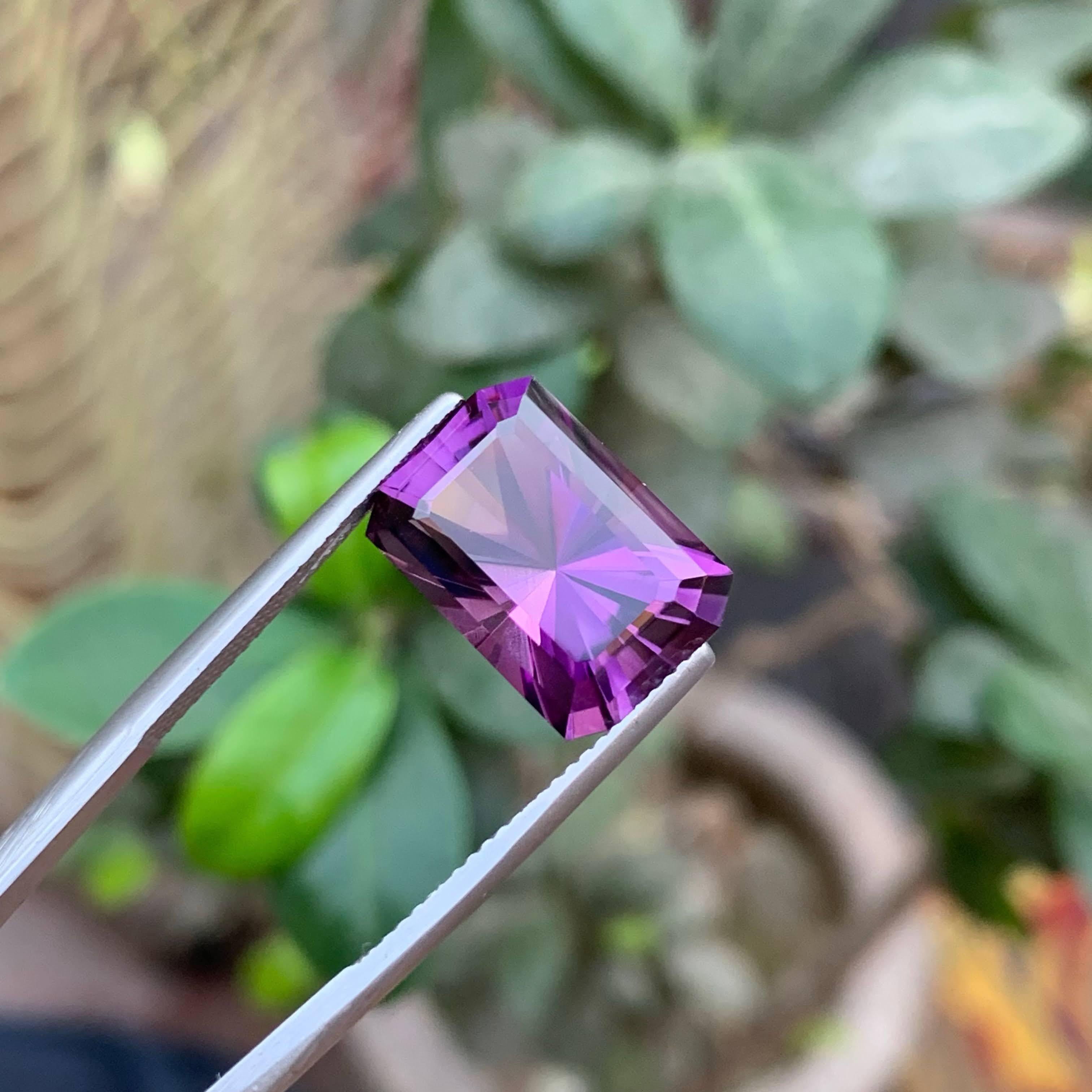 8.95 Carat Natural Loose Royal Purple Amethyst Fancy Faceted Brazilian Gemstone (Améthyste royale violette en vrac à facettes) en vente 2