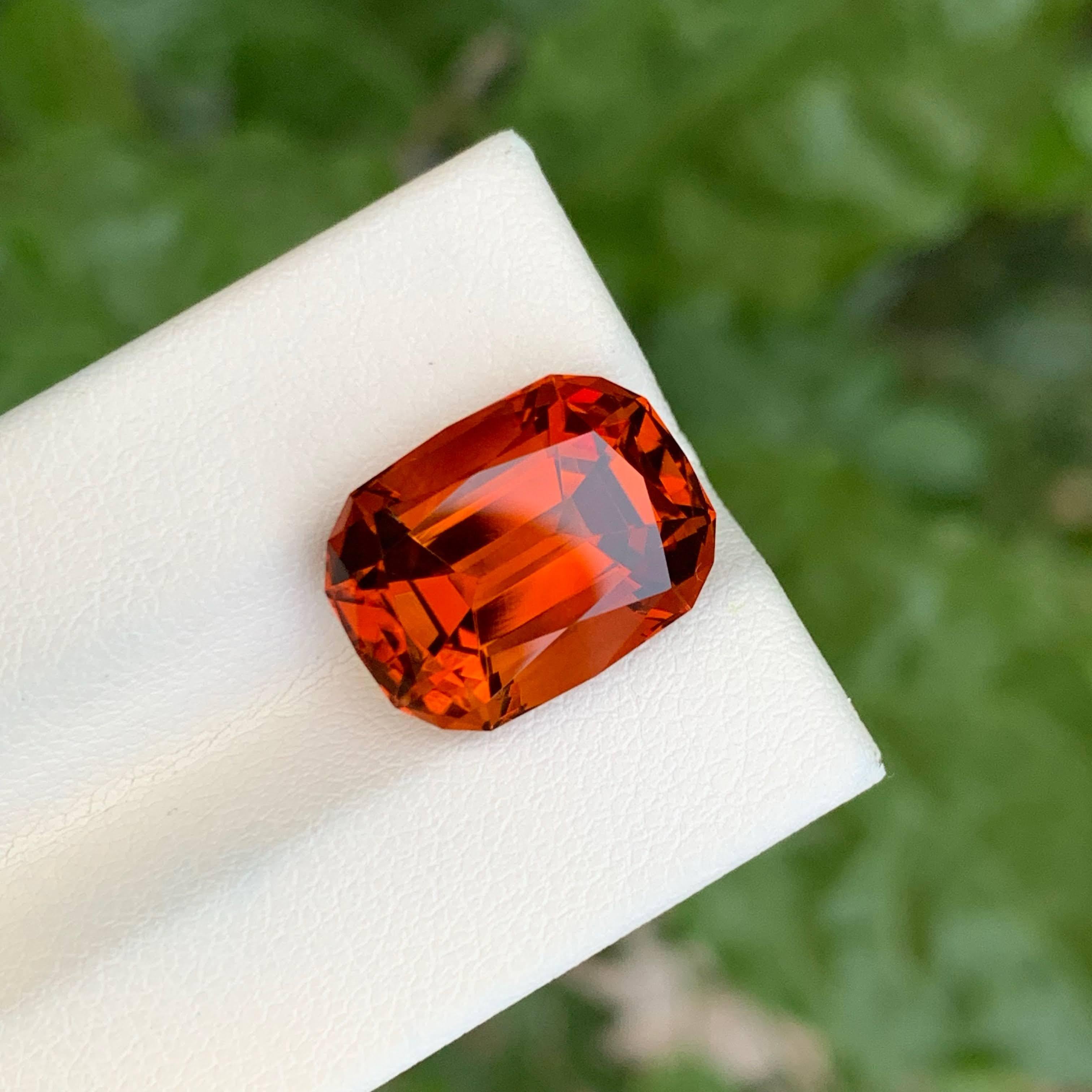 8,95 Karat Feuer Citrin Stein benutzerdefinierte Präzisionsschliff natürlichen brasilianischen Edelstein für Damen oder Herren im Angebot