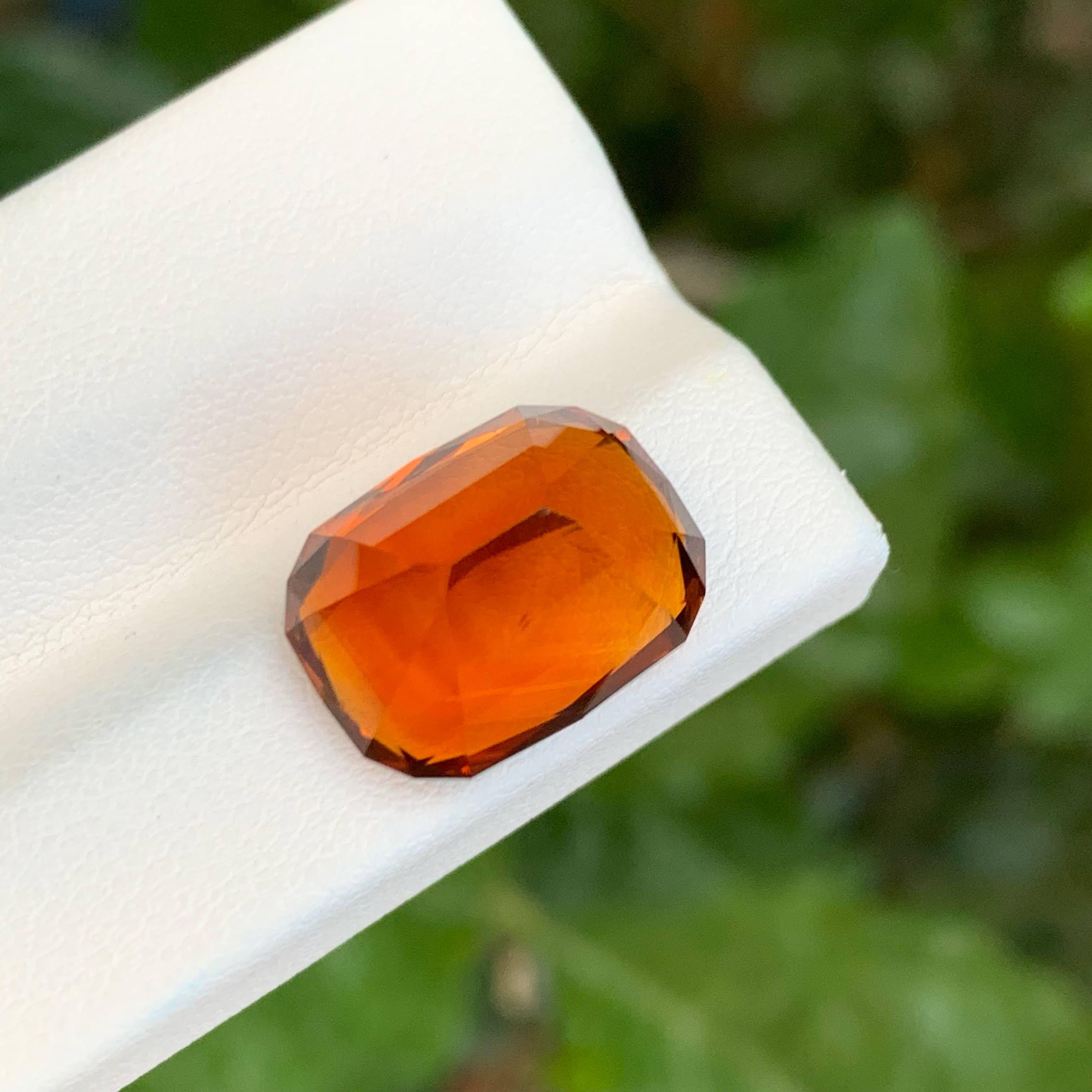 8,95 Karat Feuer Citrin Stein benutzerdefinierte Präzisionsschliff natürlichen brasilianischen Edelstein im Angebot 1