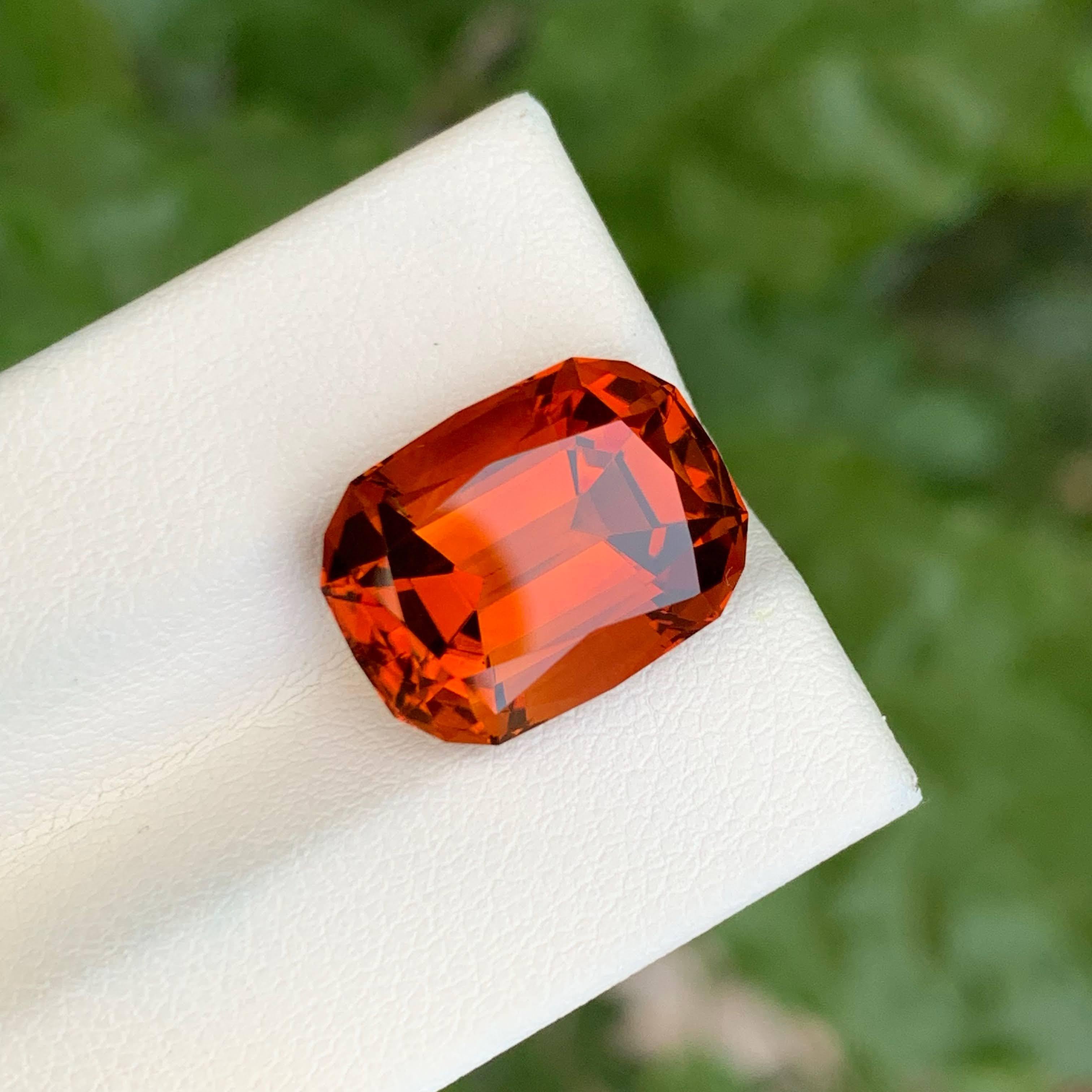 8,95 Karat Feuer Citrin Stein benutzerdefinierte Präzisionsschliff natürlichen brasilianischen Edelstein im Angebot 2