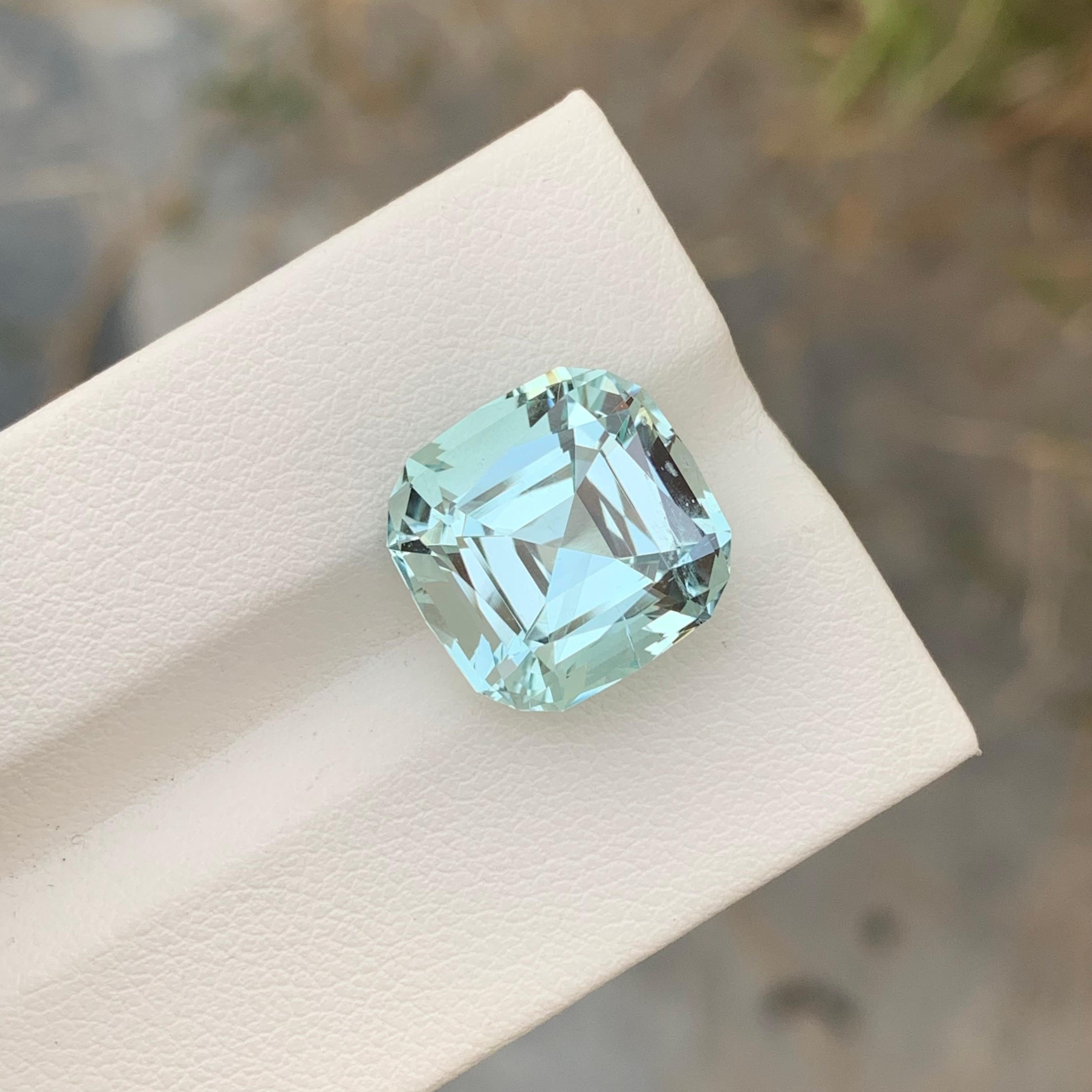 Arts and Crafts 8.95 Carats Natural Light Seafoam Color Loose Aquamarine From Shigar Valley  For Sale
