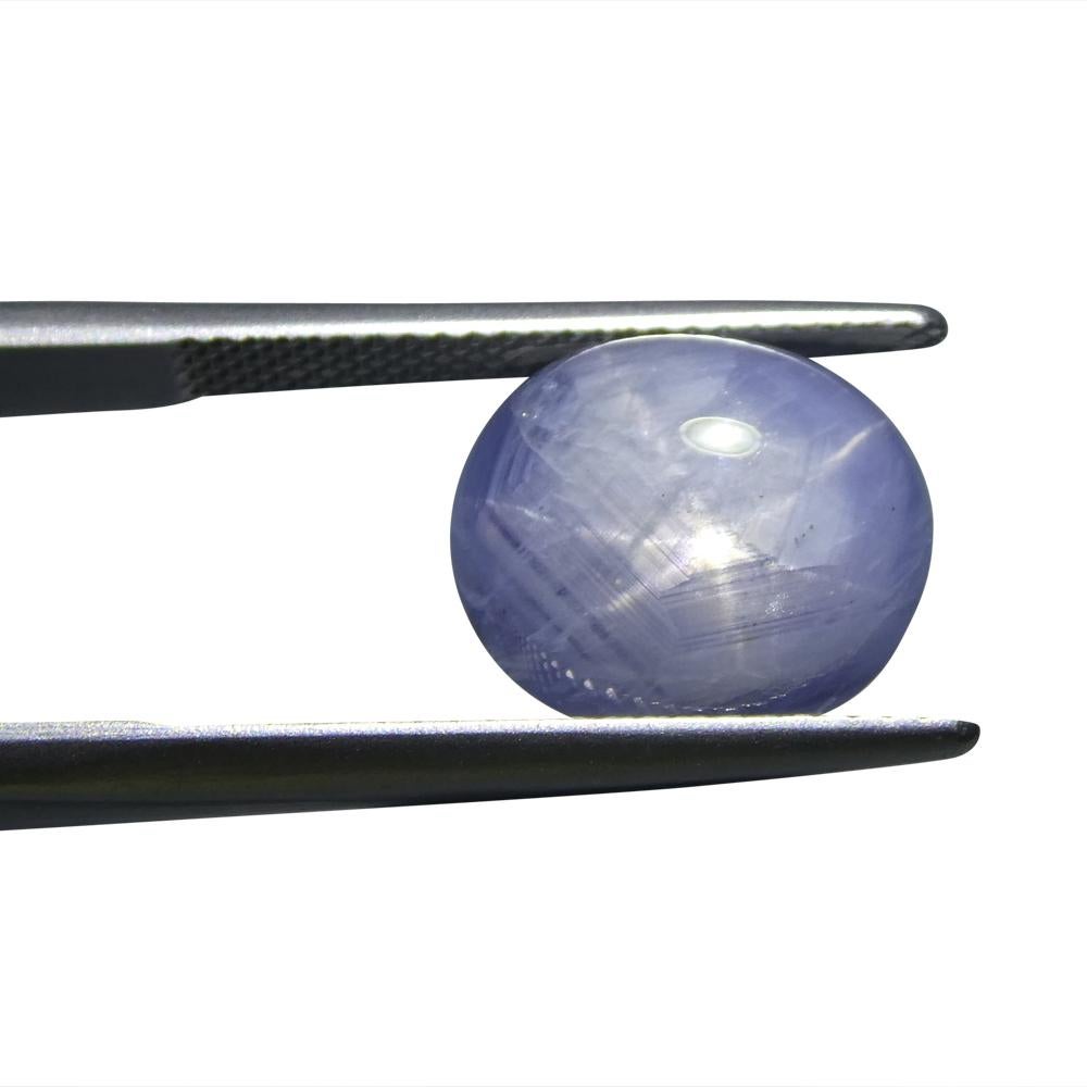 Oval Cut 8.95ct Oval Cabochon Blue Star Sapphire from Sri Lanka, Unheated For Sale