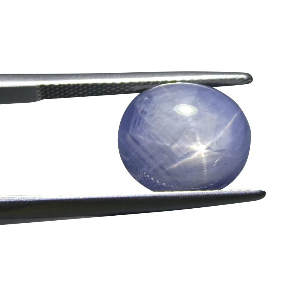 8.95ct Oval Cabochon Blue Star Sapphire from Sri Lanka, Unheated In New Condition For Sale In Toronto, Ontario