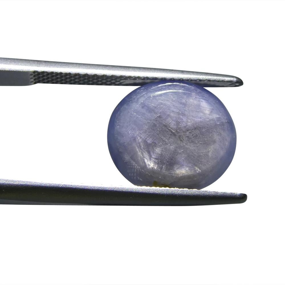 Zaffiro blu a stella ovale cabochon 8.95ct dallo Sri Lanka, non riscaldato in vendita 1