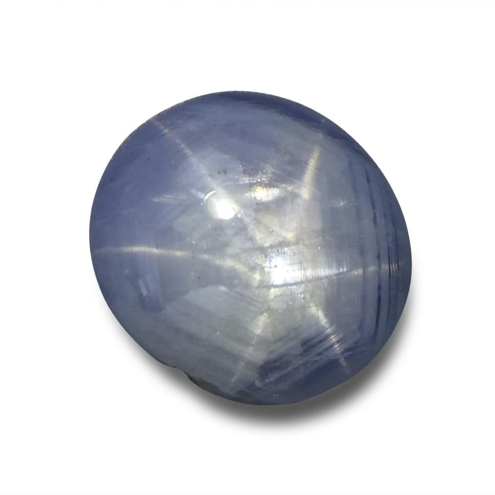 8.95ct Oval Cabochon Blue Star Sapphire from Sri Lanka, Unheated For Sale