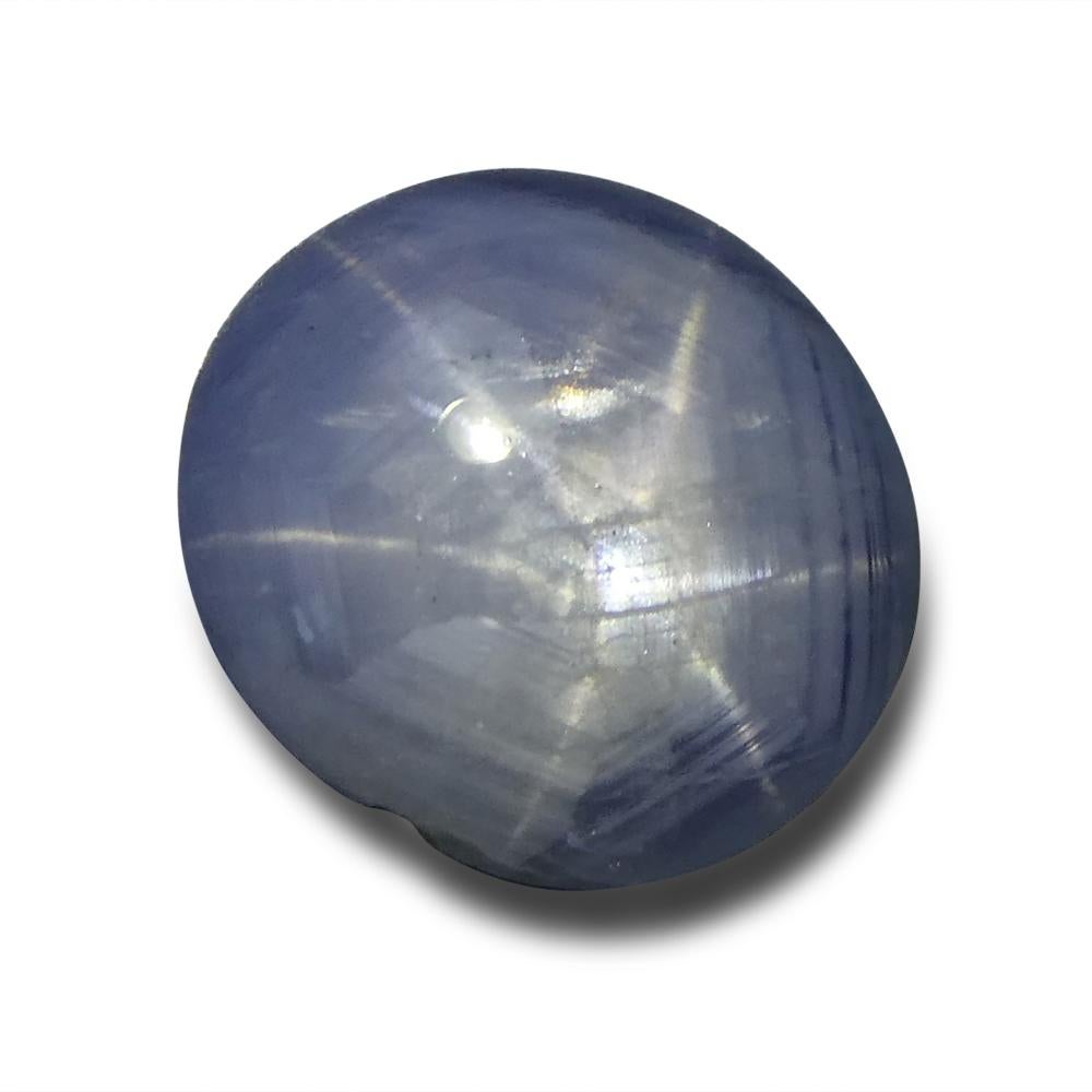 8.95ct Oval Cabochon Blue Star Sapphire from Sri Lanka, Unheated For Sale 1